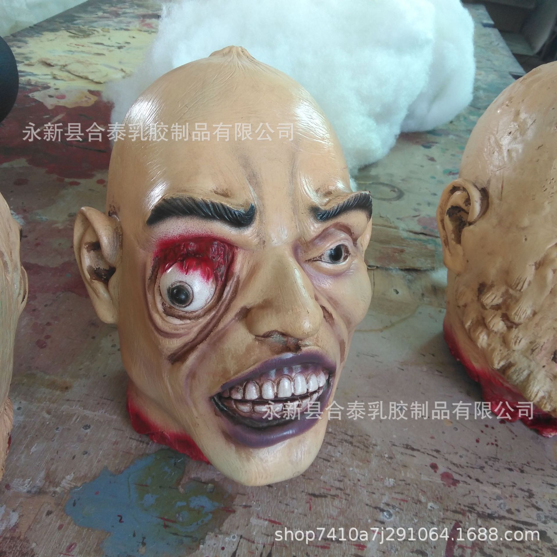 万圣节恐怖人头密室逃脱鬼屋腐烂僵尸丧尸鬼头整蛊道具