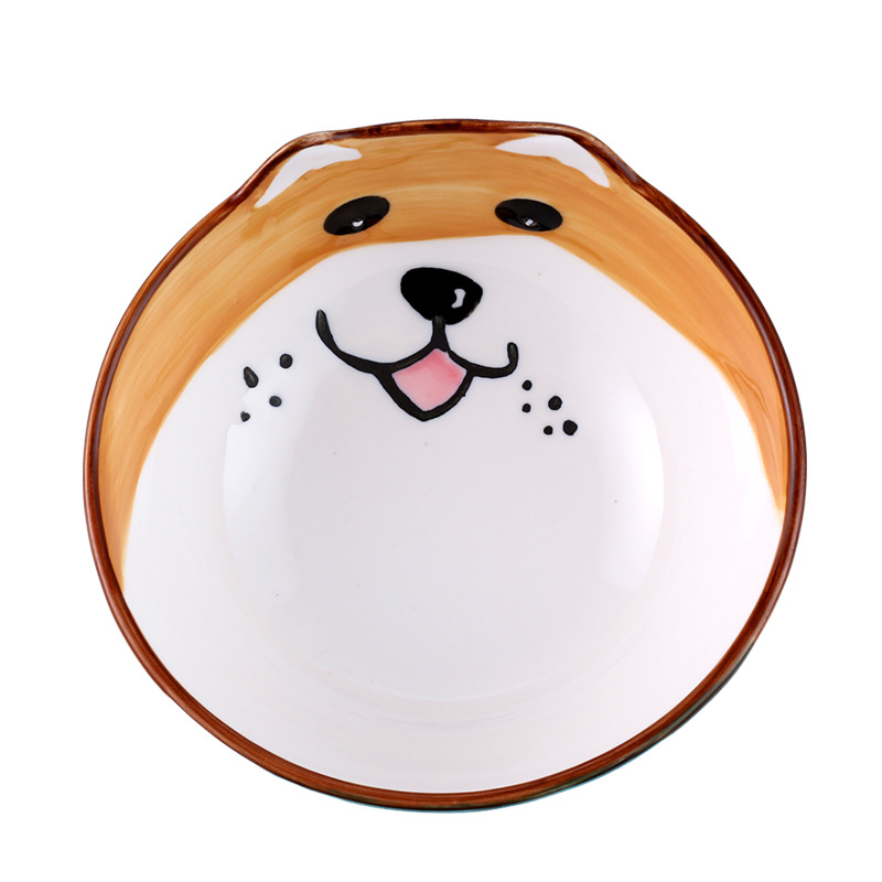 Trending Creative Unicorn Cartoon Animal 6-Inch Bowl Children's Ceramic Tableware Cute Rabbit Bowl Household Dog Bowl