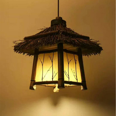 厂家现货定制工程竹筒竹艺灯具吊灯灯饰餐厅酒店茶楼别墅民宿吊灯