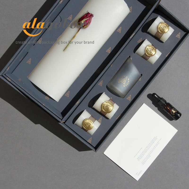 家用香薰蜡烛套装礼品盒万圣节蜡烛套装包装盒运动安神圆柱蜡烛盒