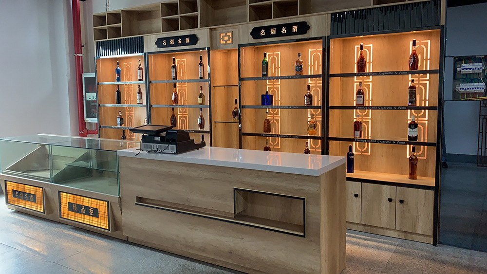 红酒货架 白酒架 酒柜 烟酒柜 高端展示架 货架 酒庄钢木柜 定制