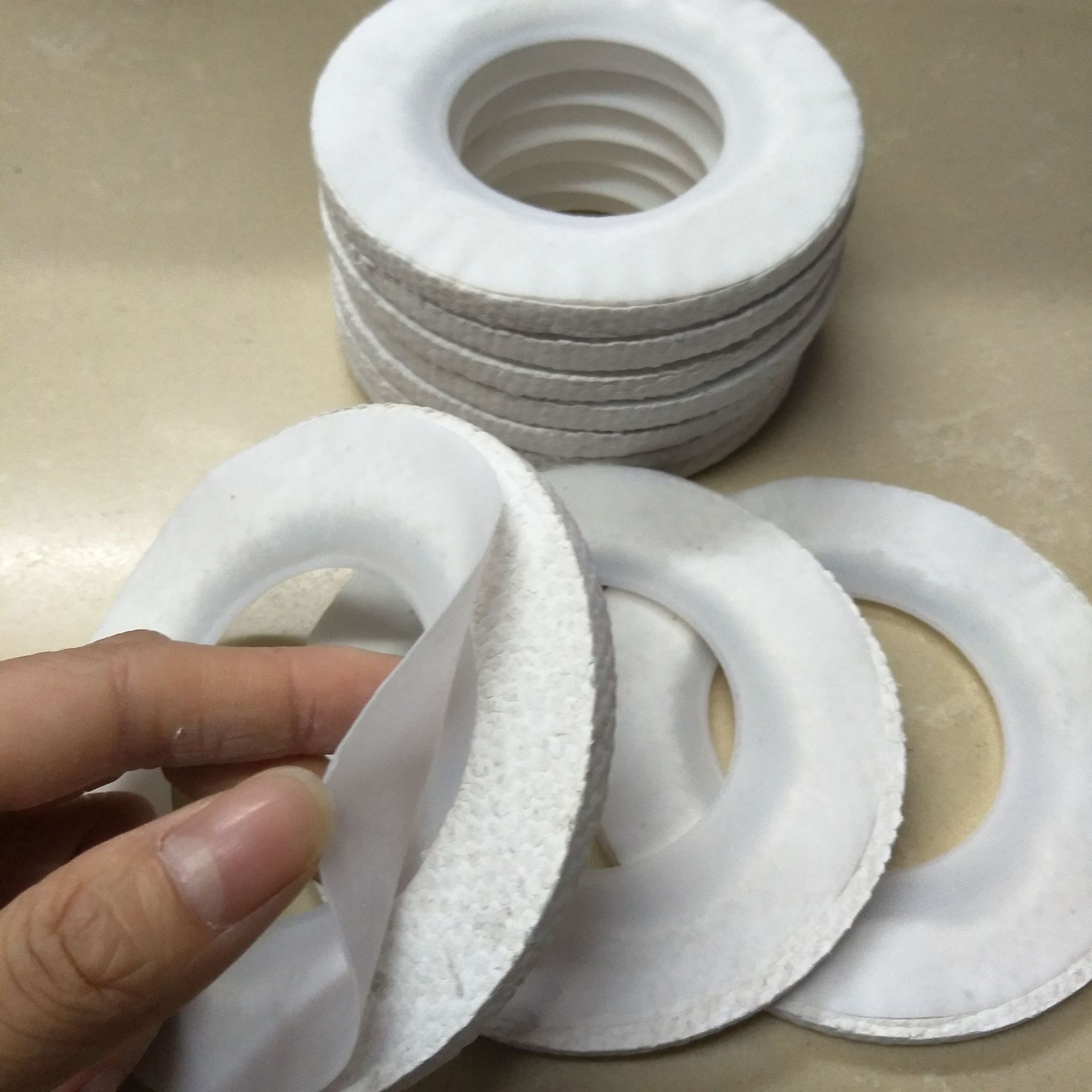 四氟包覆垫 四氟包石棉垫片 反应釜罐口密封垫 四氟包覆平垫