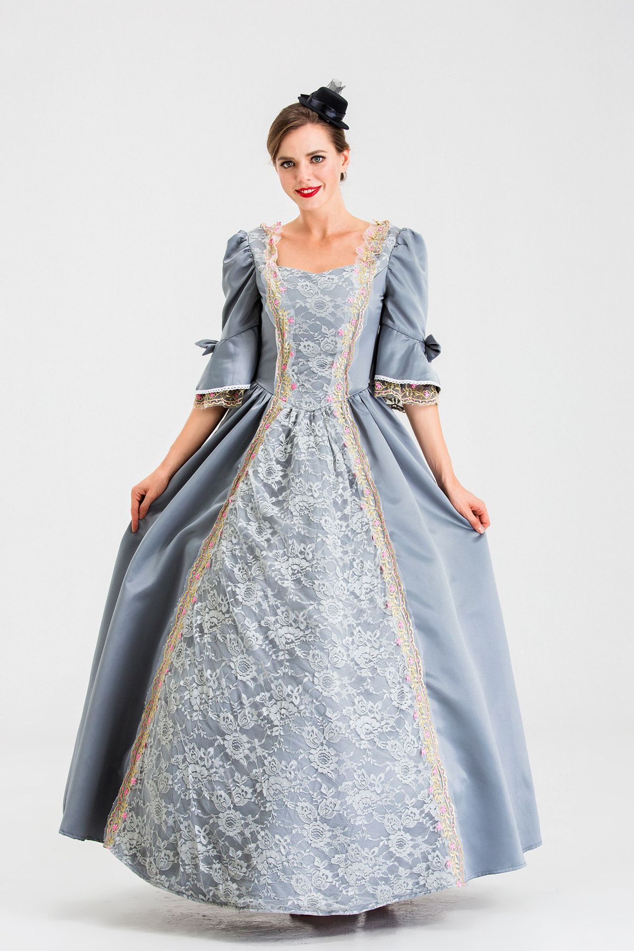 复古欧式新款表演出服宫廷装女王公主礼服生日派对活动舞台戏剧服