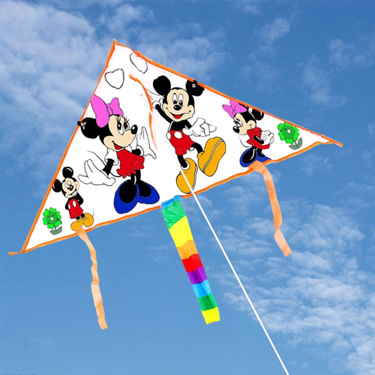 空白教学手绘风筝 diy绘画风筝 儿童卡通涂鸦 风筝填色风筝