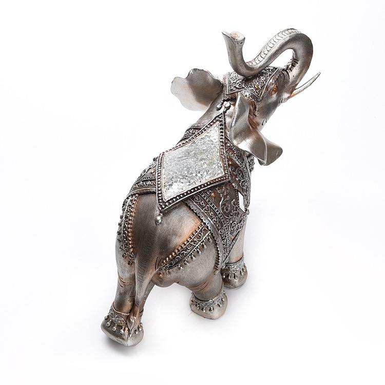 欧式创意树脂工艺品富贵象玄关客厅酒店公司办公室风水摆件