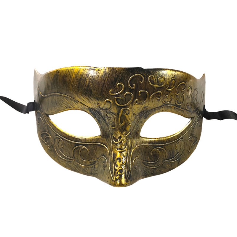 仿古平头花纹小美女面具 仿古半脸面具 古希腊罗马男女士面具现货