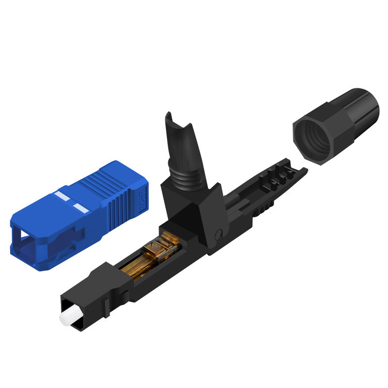 电信级sc/upc光纤冷接子 ftth预埋式 皮线光纤冷接头 60mm冷接子