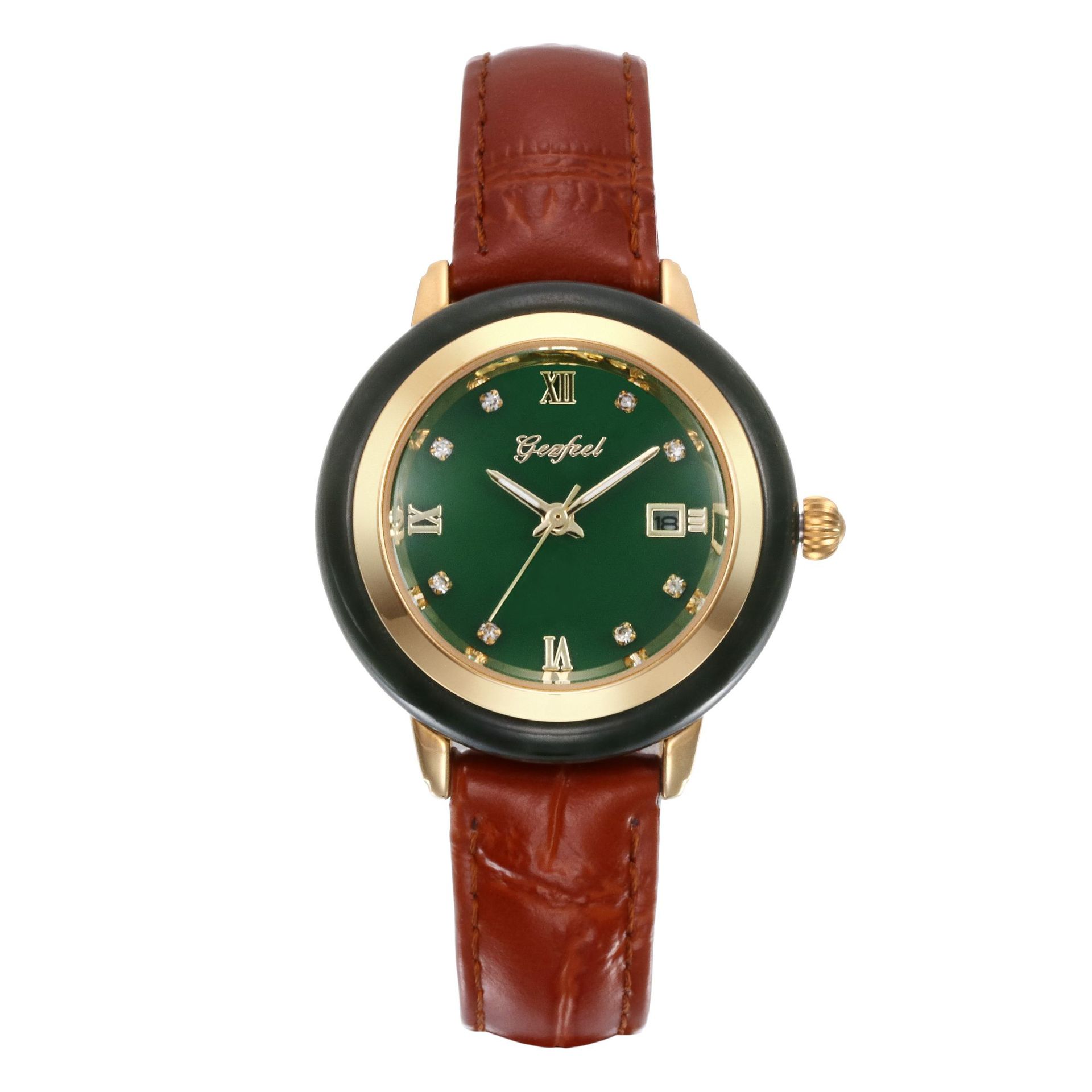 厂家订制批发抖音爆款和田玉手表白玉手表情侣表玉石手表一件代发