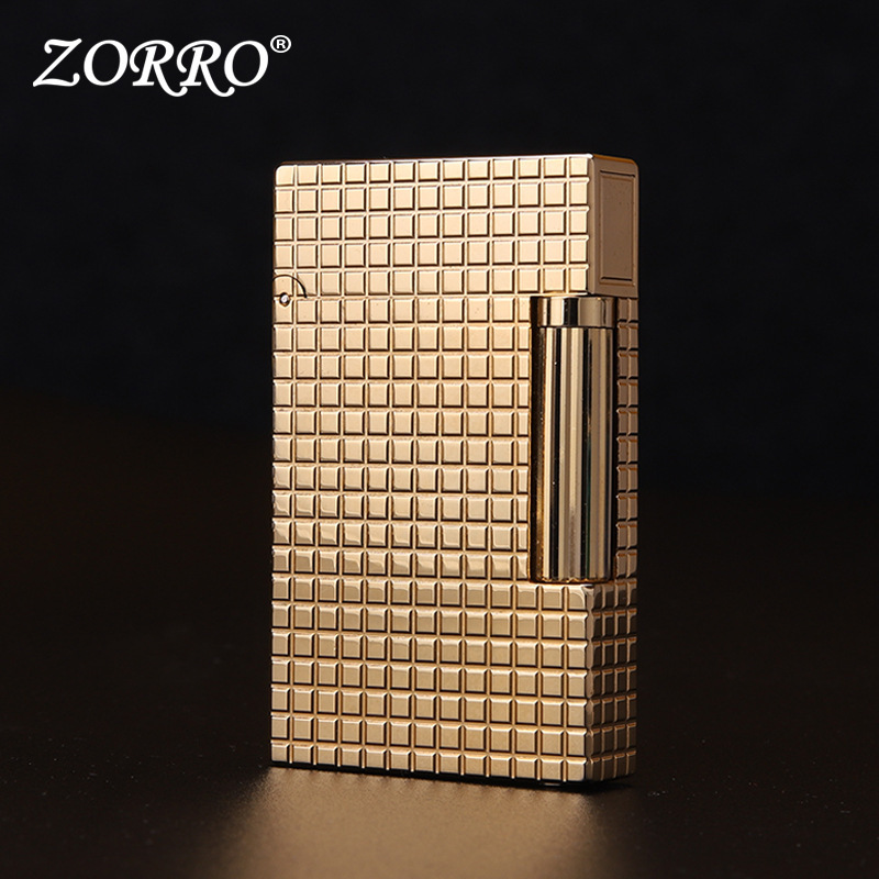 zorro佐罗充气朗声打火机钢音精雕男士贵重礼品真金系列打火机zl5