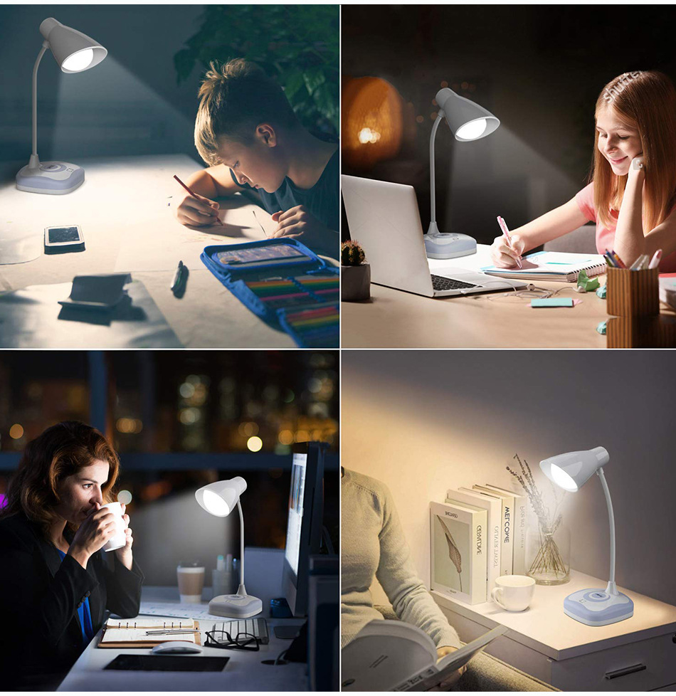 led氛围灯 儿童学生写字阅读照明护眼台灯 usb充电带夜灯功能台灯