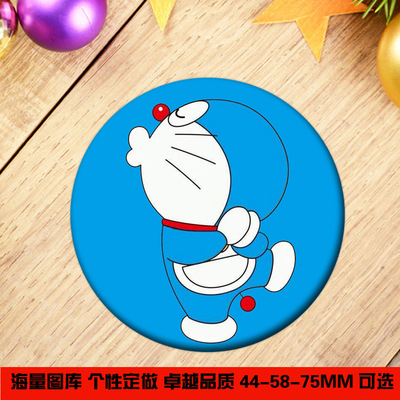 卡通 叮当蓝胖子徽章 哆啦a梦圆形胸针 磨砂防刮花 96-108