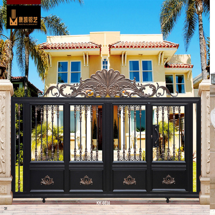 厂家批发欧式铝合金围墙大门农村室外推拉门小区防盗金属平移门