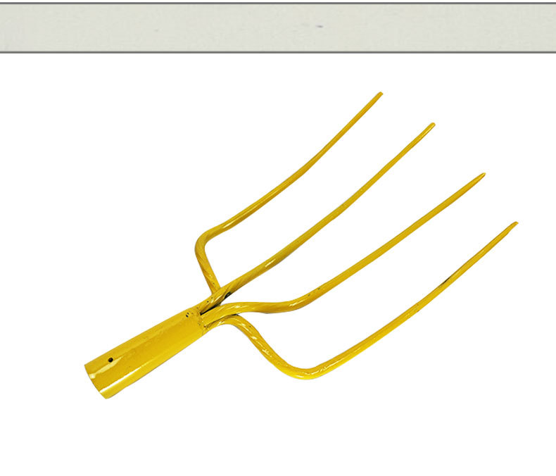 翻地叉粪叉子挖地四齿叉四齿锄农具农用钢叉铁叉锄头翻土耙子