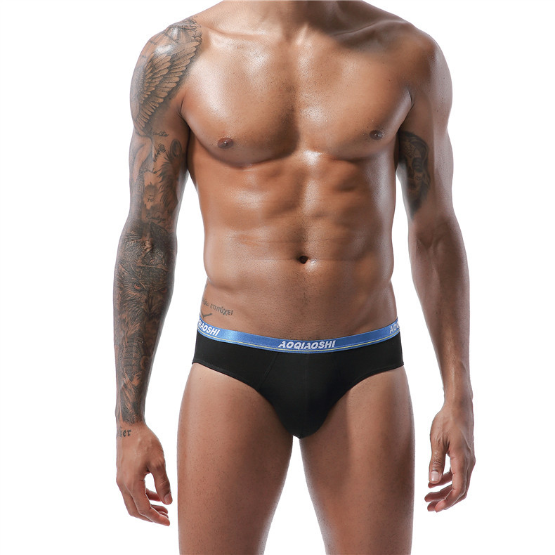 Youth Sexy Solid Color Tide Briefs for Men
