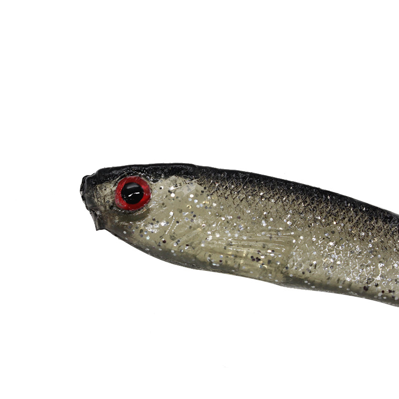 大款 中款红眼软鱼小灰鱼 125/100/75mm 仿真鱼饵假饵路亚饵 软鱼
