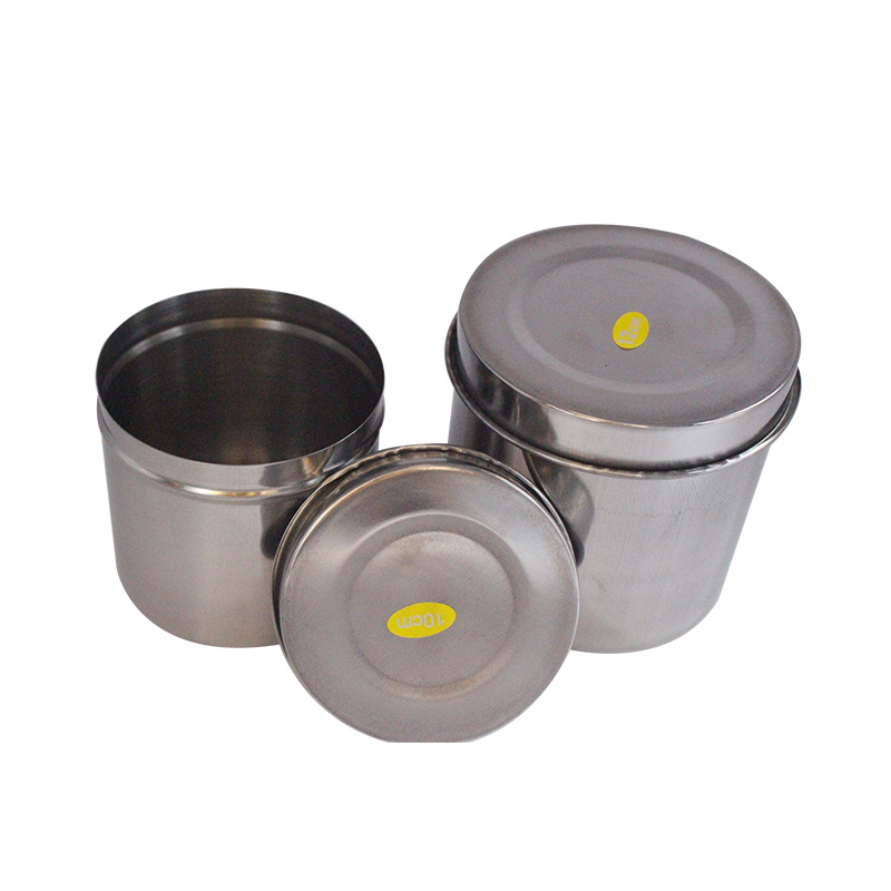 不锈钢油膏缸 供应酒精缸消毒圆形药膏罐304棉球缸药膏缸