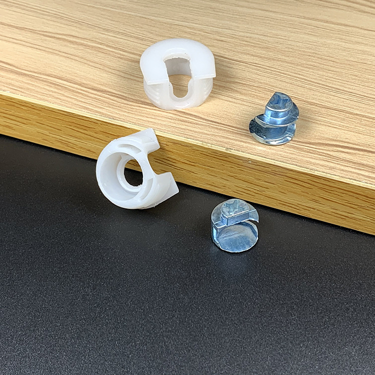 厂家直销塑料三合一层板托组合板托隐藏紧固连接件板式家具五金件