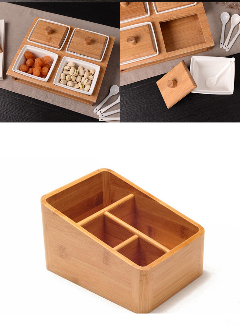 竹木坚果收纳包装盒定制现代简约创意多功能环保收纳盒定制