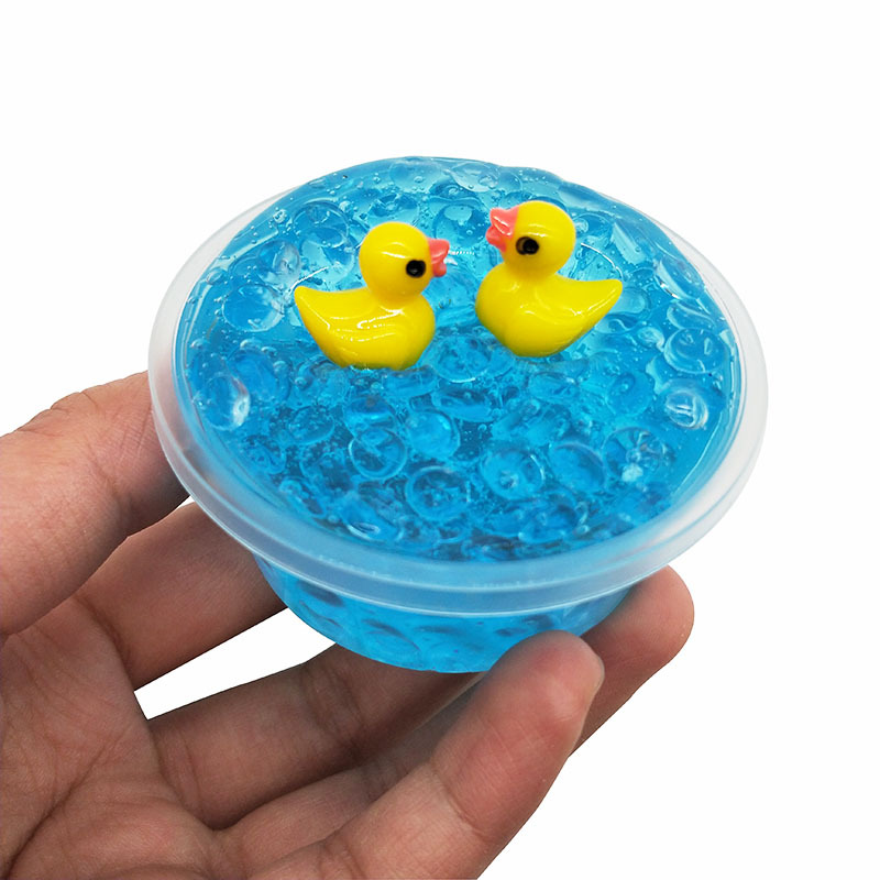 史莱姆slime水晶泥鸭子扁珠泥diy热卖亚马逊新款ins解压益智玩具