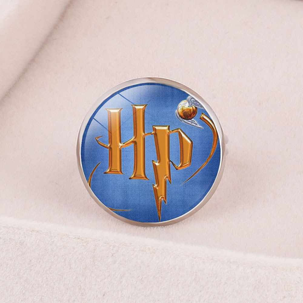 哈利波特周边 魔法学院戒指 死亡圣器四大家族徽章指环 开口调节