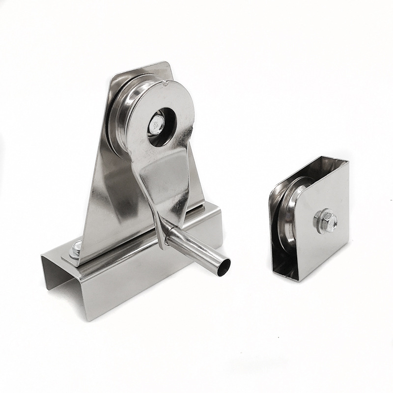 不锈钢手摇旗杆轴承滑轮旗杆升降配件旗帜吊轮手拉钢丝绳绳升旗轮