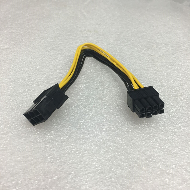 厂家批发6pin转8pin电源线cpu显卡电脑6p公转8p母供电转接连接线