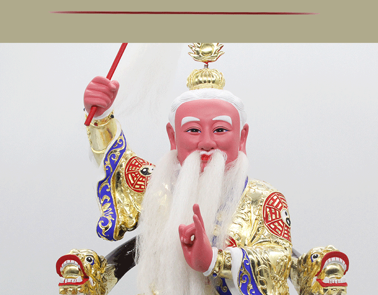 厂家直销香樟木贴金闾山法祖木雕神像家用寺庙供奉佛像摆件可定制