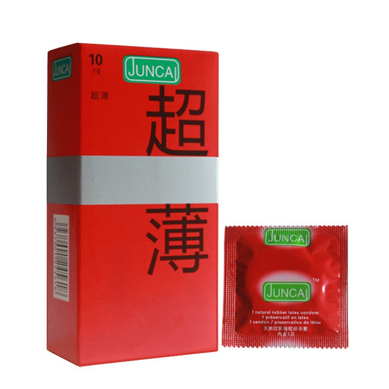 juncai 10只装光面润滑避孕套003安全套激薄成人计生用品批发代发