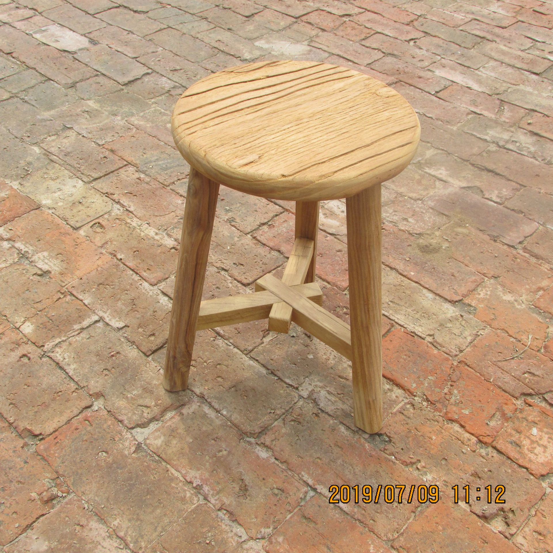家庭版迷你款老榆木风华纹小板凳 手工制作 木凳子