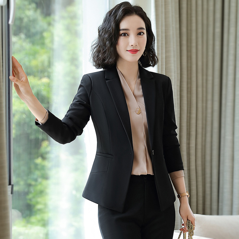 职业装女套装套裙西服大学生秋冬时尚气质西服正装工作服工装ol韩