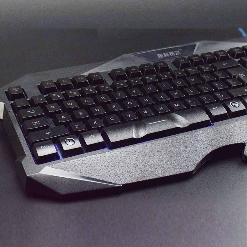现货批发台式发光键盘 镭雕字体笔记本键盘 外接usb电脑有线键盘