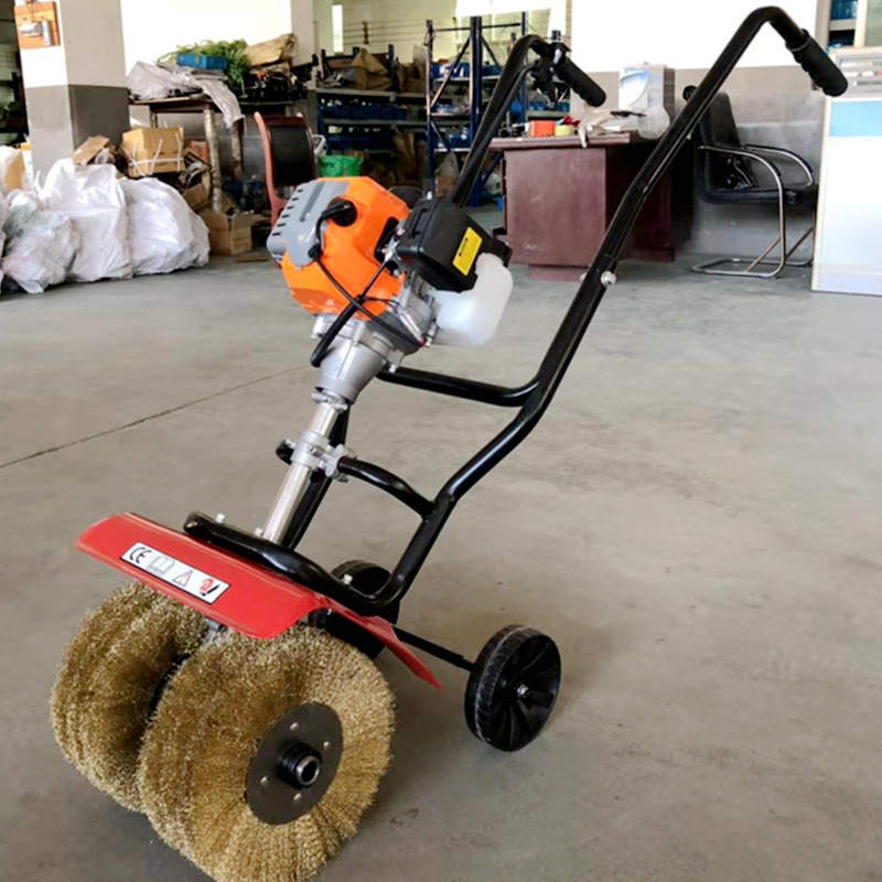 厂家手推式钢板除锈机 彩钢瓦翻新钢丝轮打磨机 钢板除锈机