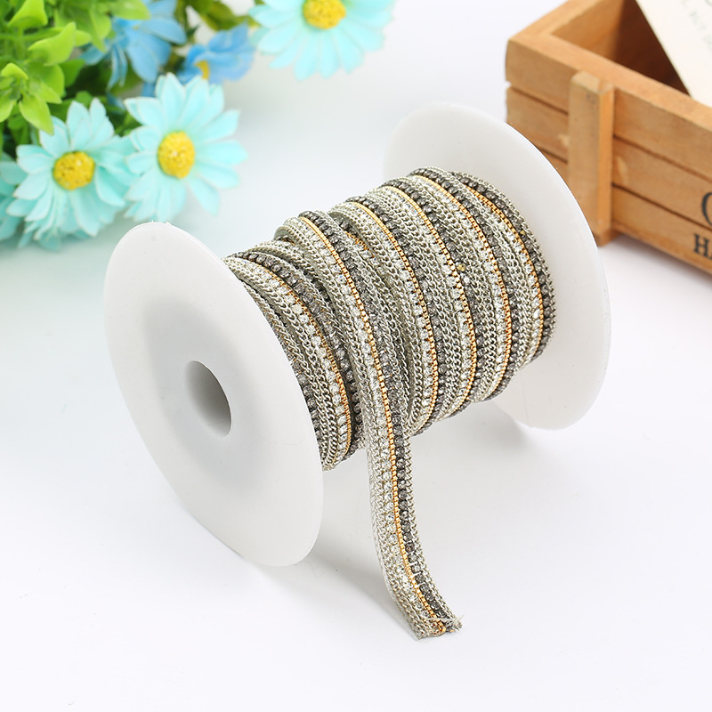 electroplated rhinestone connection chain clothing ornament accessories with diamond textile accessories crafts customization factory wholesale