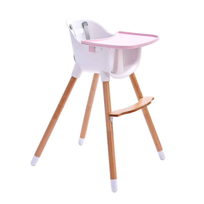 [Wholesale] Children's Dining Chair 2019 New Fashion Solid Wood Beech Baby Baby Dining Chair High Chair