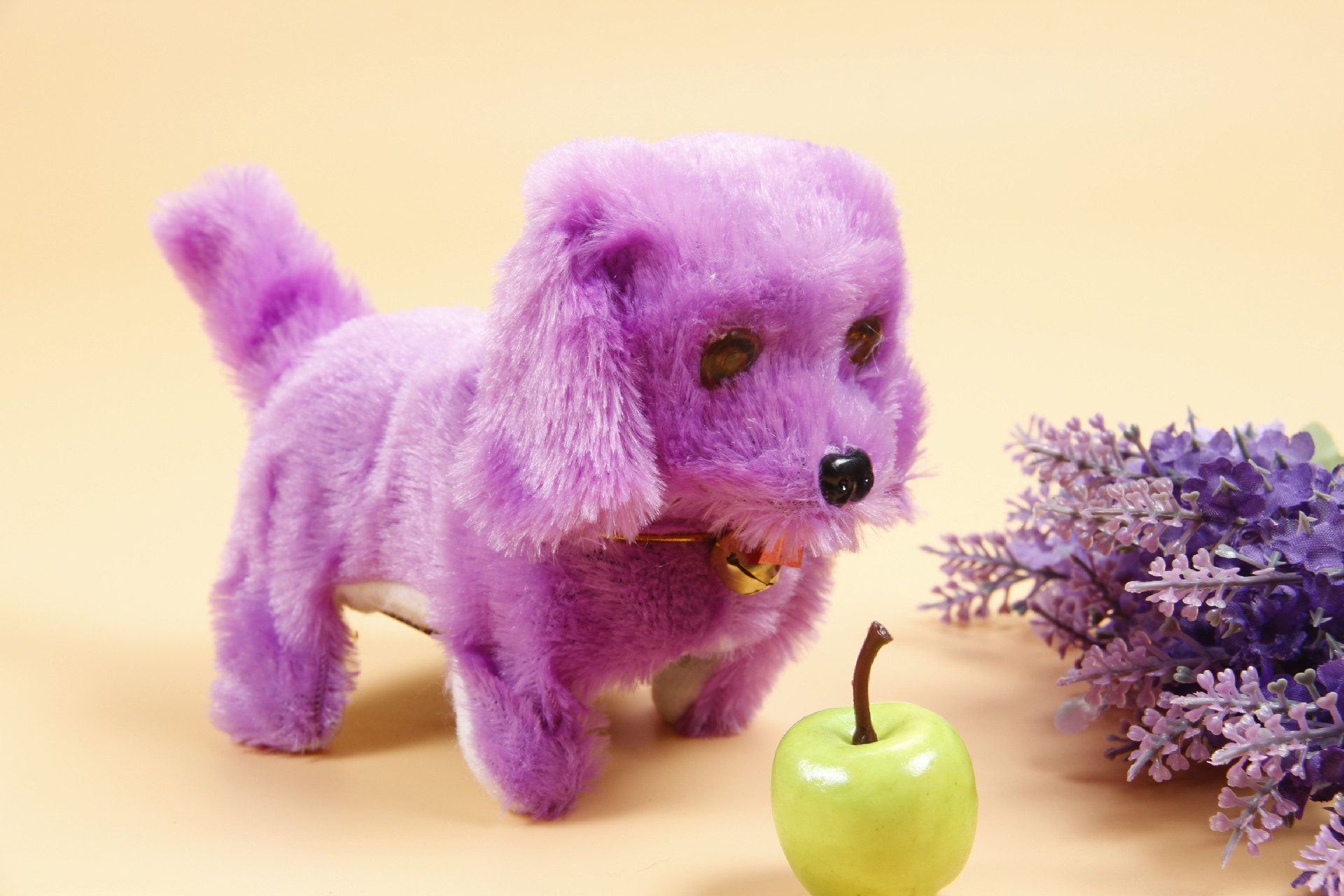 厂家直销直毛狗 儿童益智玩具 可爱灵动狗狗毛绒玩具批发