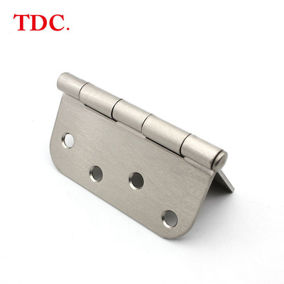 方形平开美式合页4寸5/8r单边大圆角 木门窗铁铰链