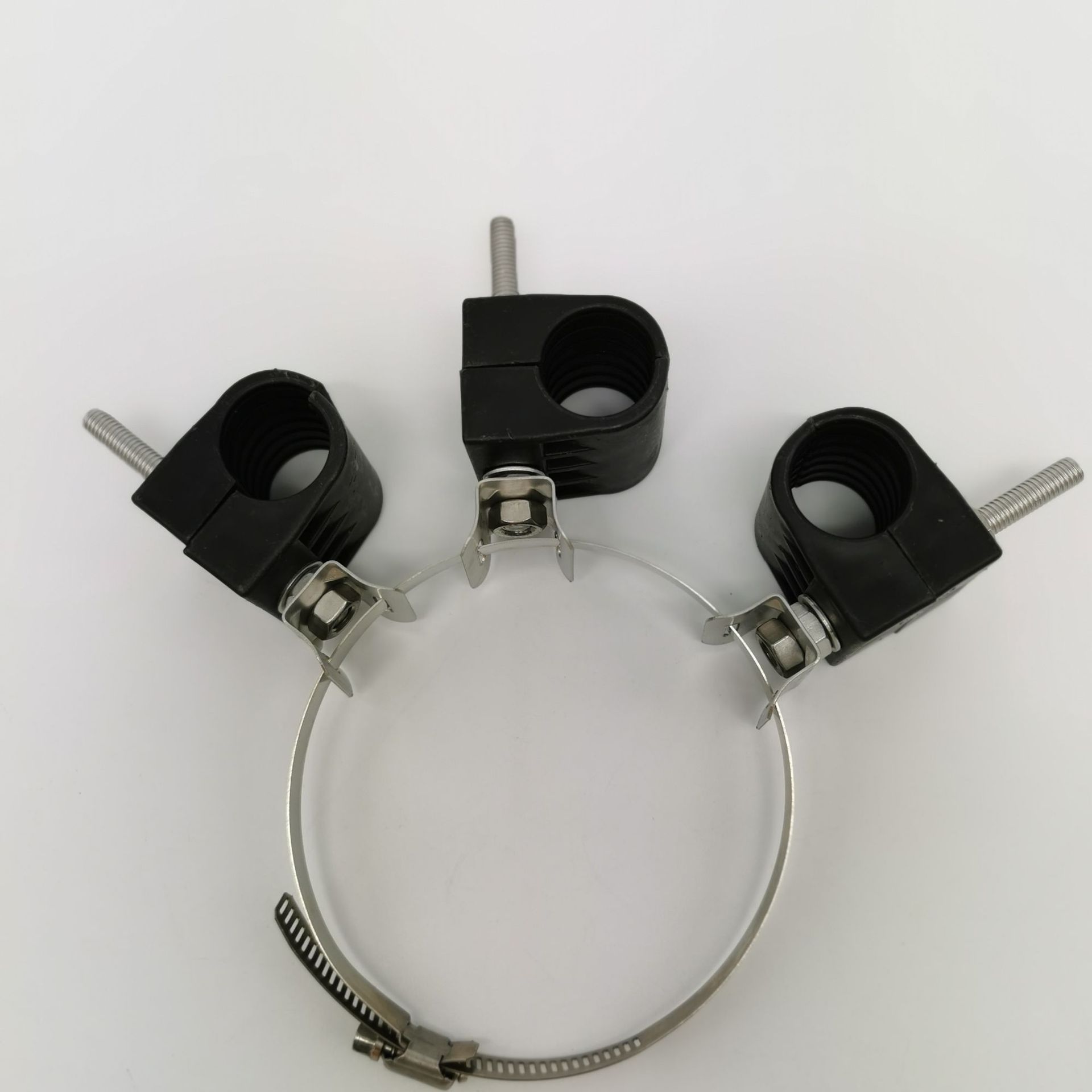 7/8三联三孔喉箍型不锈钢馈线卡-阿里巴巴