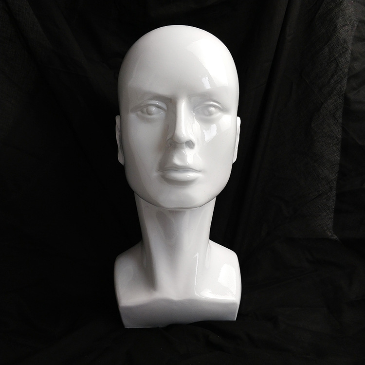 假发模特头男士假人头艺术模型头方块发块耳机围巾帽子