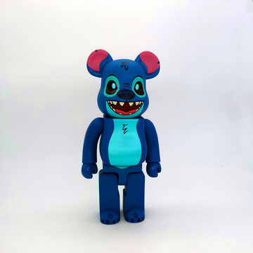 史迪奇暴力熊bearbrick星际宝贝玩具stitch积木熊小怪物公仔手办