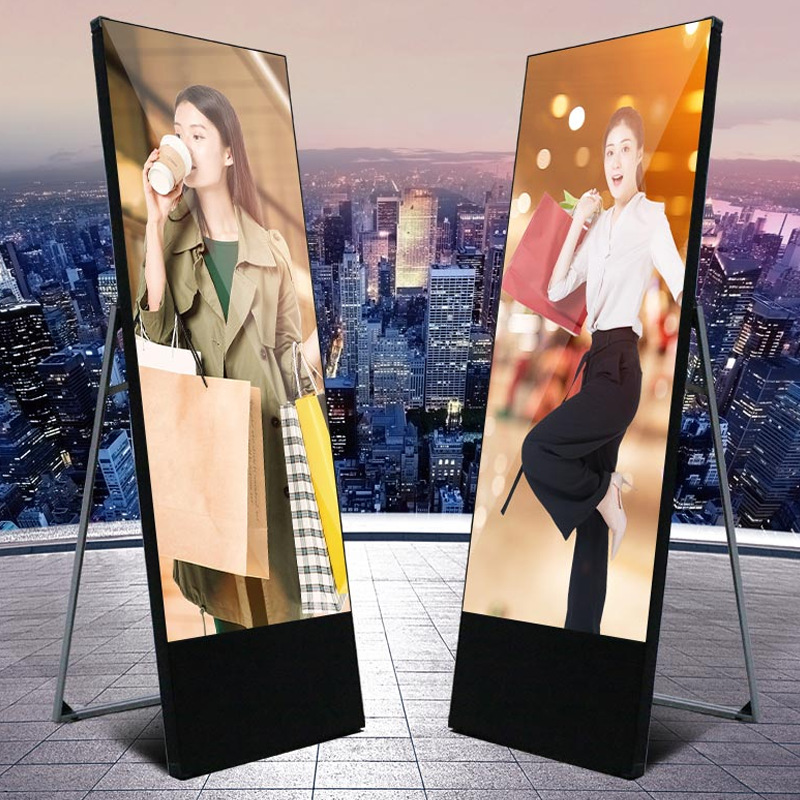 Led Mirror Screen Advertising Machine Indoor and Outdoor Universal Full Color Screen Display Mall and Shop Led Electronic Poster Screen