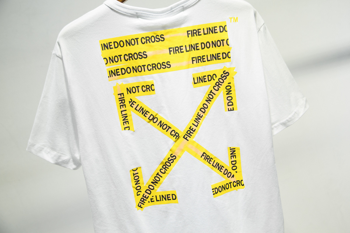 off ow white潮牌字母短袖t恤欧版大码宽松男女情侣装打底衫半袖t