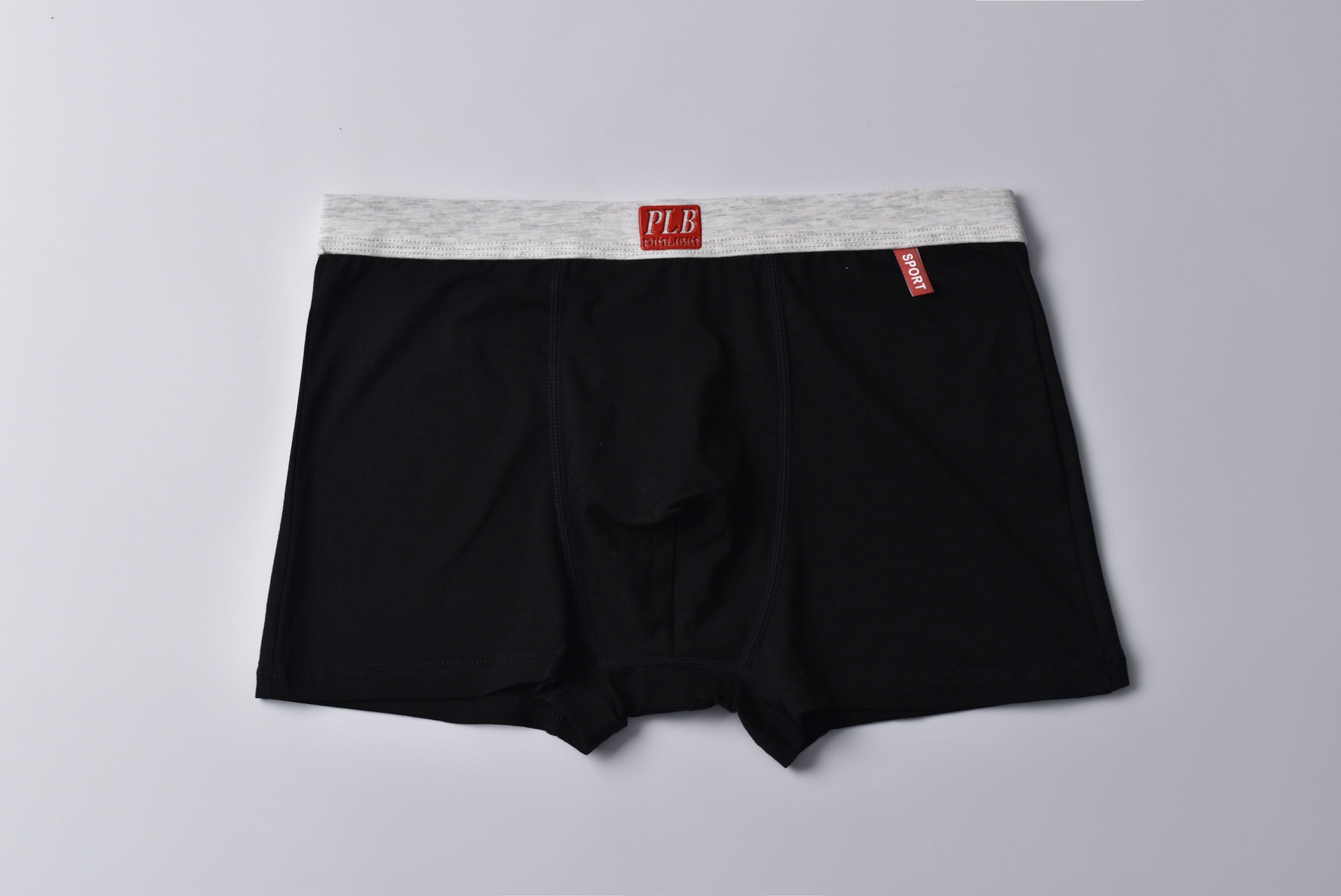 夏季棉质新款中腰纯色滴胶男士内裤平角裤棉质舒适透气平角内裤