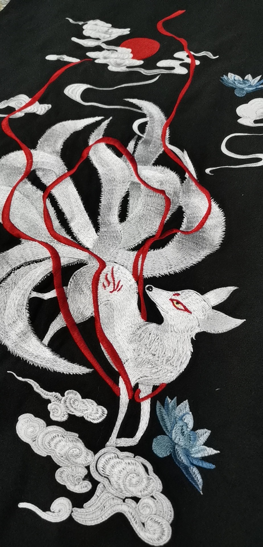 2019秋装原创新款白狐斗篷重工刺绣汉服披风