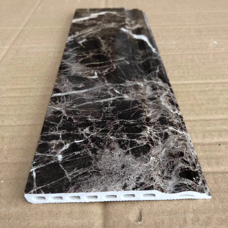 石塑踢脚线平底地脚线装饰线条仿大理石线条灰色带金边 防火防水