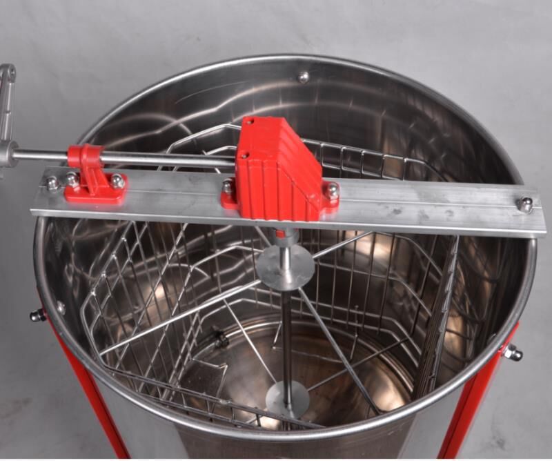 蜂旺出口型摇蜜机 四框摇蜜机不锈钢手动摇蜜机304内框摇蜜桶