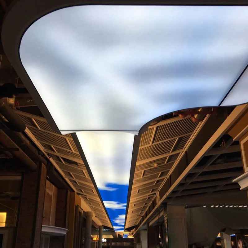 软膜天花 星空软膜 地铁内透光软膜天花商场喷绘节能软膜天花吊顶