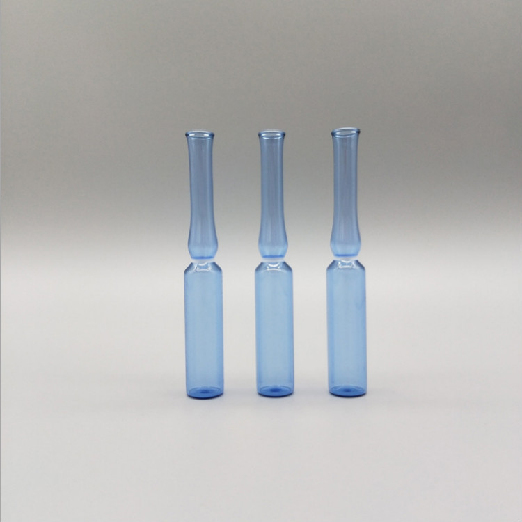 欧标中硼硅玻璃安瓶 2ml蓝色安瓶精华液分装安瓿分装小瓶化妆品瓶