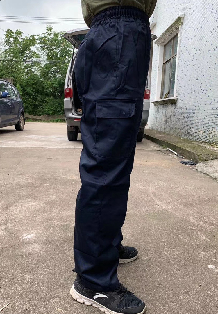 包邮清仓工装裤长裤男藏青色休闲裤男中厚纱卡面料耐磨透气男士裤