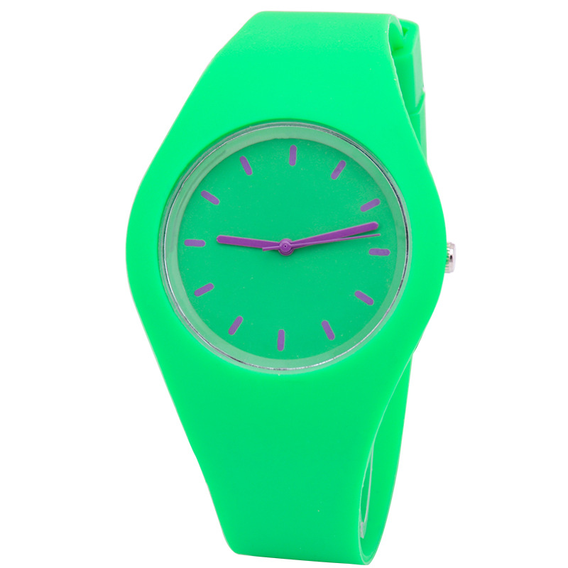 Popular Children's Watch Geneva Silicone Watch Candy Color Ultra-Thin Women's Sports Watch Jelly Watch Wholesale