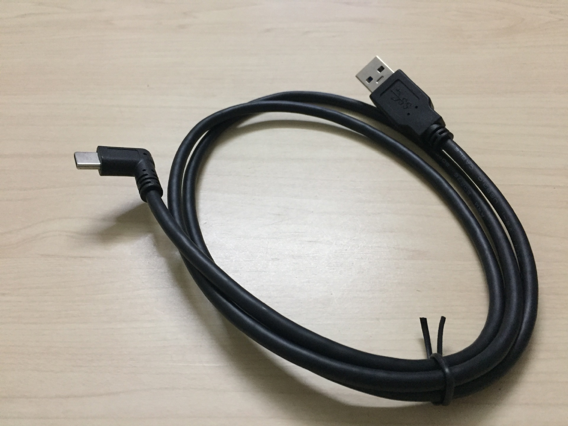 90度左右弯头usb 3.1 type c数据线 对3.0 a公充电线1米